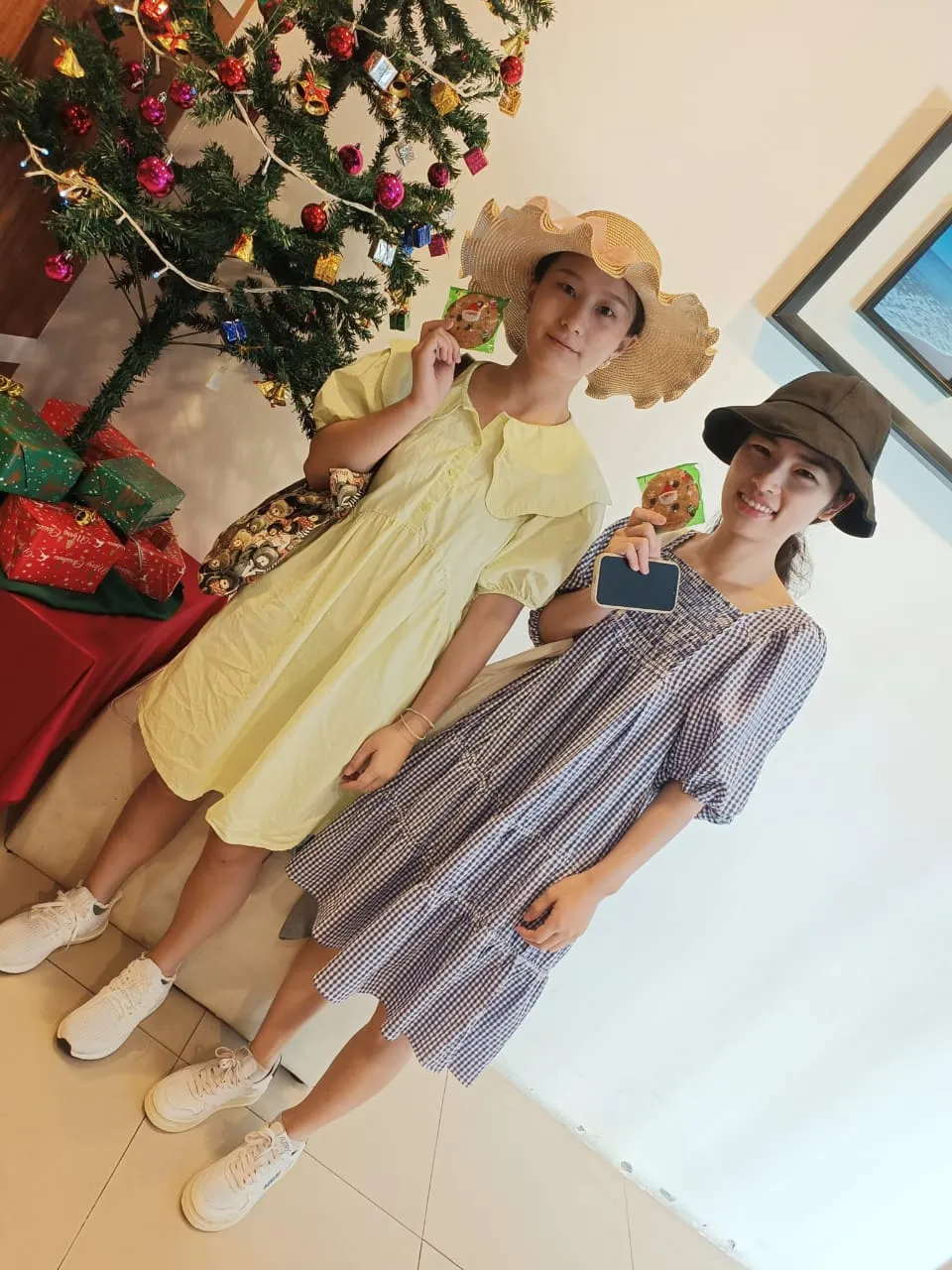 Our Guest With Christmas Tree & Cookies